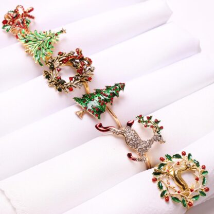 1PC Merry & Bright colorful napkin ring holder - Image 2