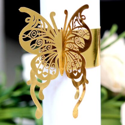 50Pcs Butterfly Paper Napkin Rings - Image 2
