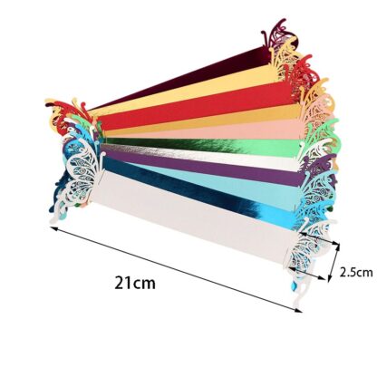 50Pcs Butterfly Paper Napkin Rings - Image 3