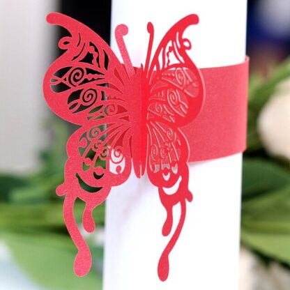 50Pcs Butterfly Paper Napkin Rings - Image 8