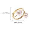 10pcs Pearl Bow Metal Napkin Rings - Image 2