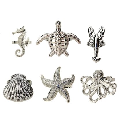 Nautical Napkin Rings with Cut Sea Creatures - Image 6