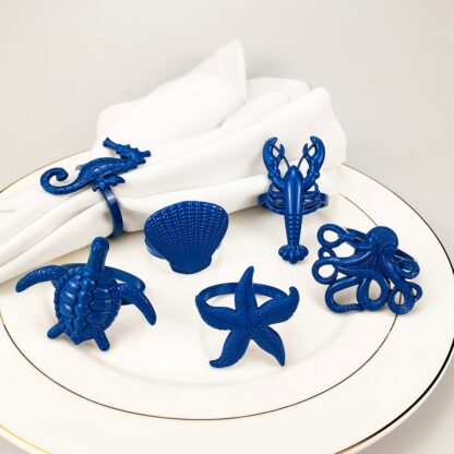 Nautical Napkin Rings with Cut Sea Creatures - Image 3