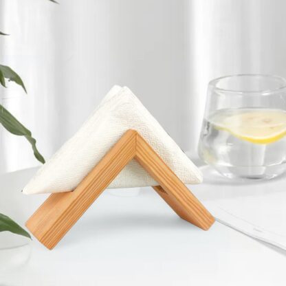 Triangle Wooden Napkin Holder - Image 2