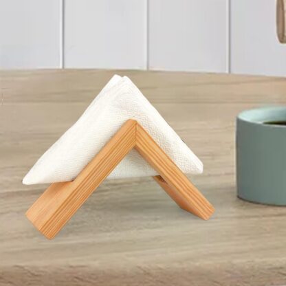 Triangle Wooden Napkin Holder - Image 3