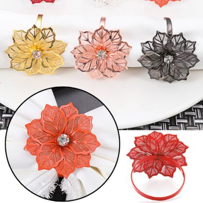 stylish Flower Napkin Rings - Image 2