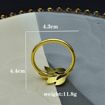 Autumn Leaf Elegance Napkin Ring - Image 3