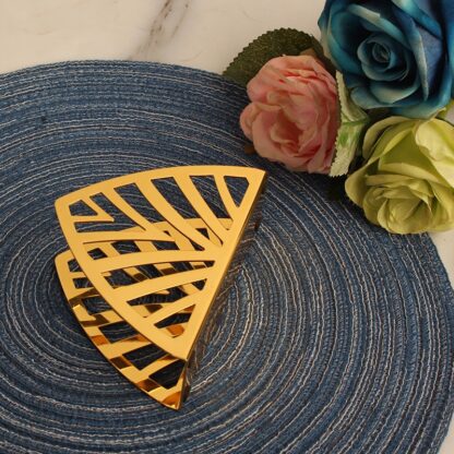 Stylish Gold Color Metal Napkin Holder - Image 4