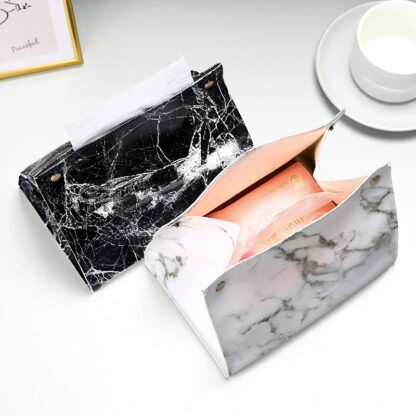 Artificial Leather Marble Napkin Holder - Image 3