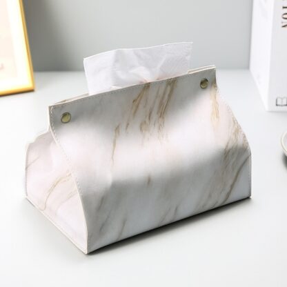 Artificial Leather Marble Napkin Holder - Image 7