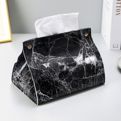 Artificial Leather Marble Napkin Holder - Image 4