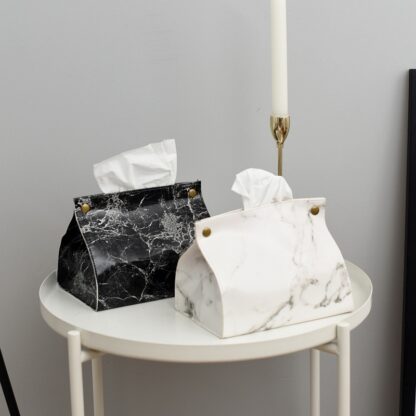 Luxe Marble Tissue Container