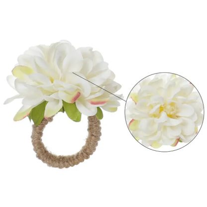 Floral Napkin Rings Set - Image 9