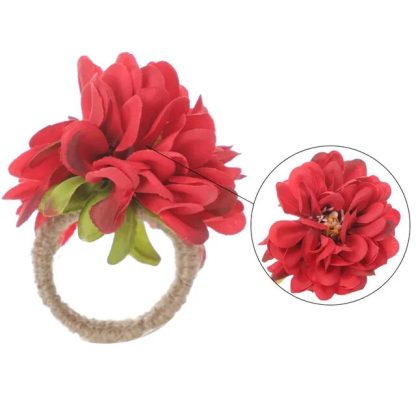 Floral Napkin Rings Set - Image 12