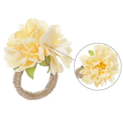 Floral Napkin Rings Set - Image 11