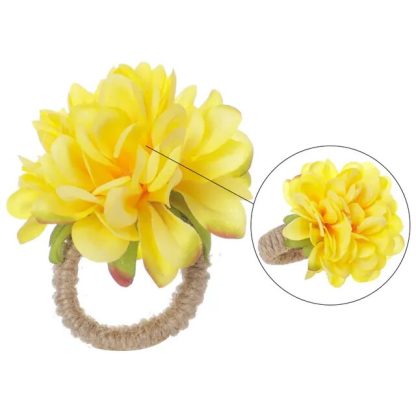 Floral Napkin Rings Set - Image 7