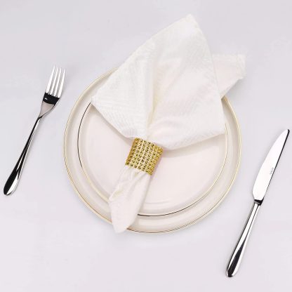 50Pcs Sparkling Rhinestone Napkin Rings - Image 2