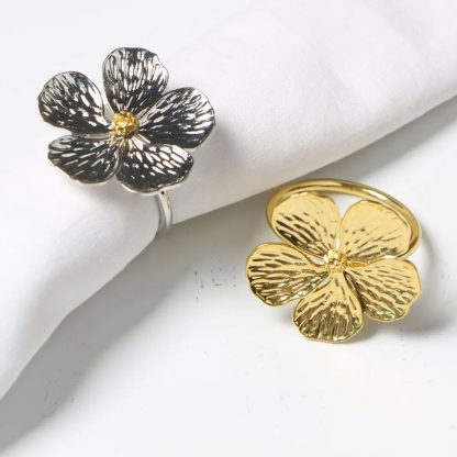 6Pcs Cute Flower Napkin Buckles - Image 3