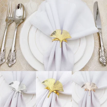 Ginkgo Leaves Napkin Rings - Image 4