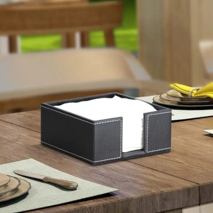 PU Leather Serviette Box
