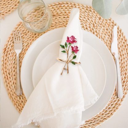 1pcs Valentine’s Rose Napkin Rings