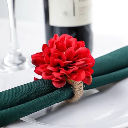 Floral Napkin Rings Set - Image 6