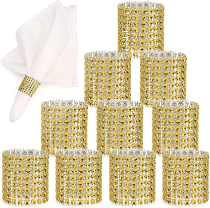 50Pcs Sparkling Rhinestone Napkin Rings - Image 3