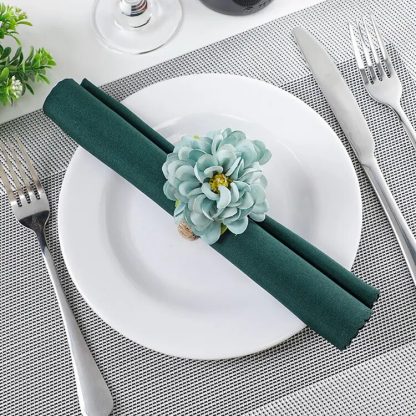 Floral Napkin Rings Set - Image 3