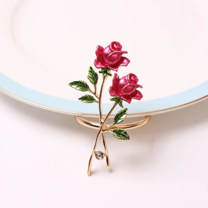 1pcs Valentine’s Rose Napkin Rings - Image 3
