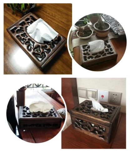 Retro Wooden Napkin Box - Image 3