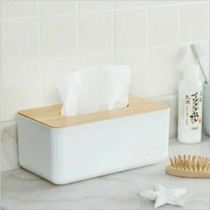 Bamboo Lid Napkin Holder for Home - Image 5