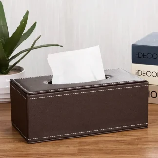 Faux Leather Tissue Box Design