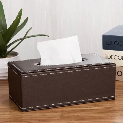 Faux Leather Tissue Box Design