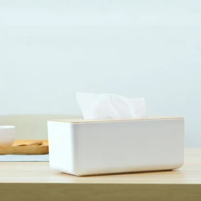Bamboo Lid Napkin Holder for Home - Image 3